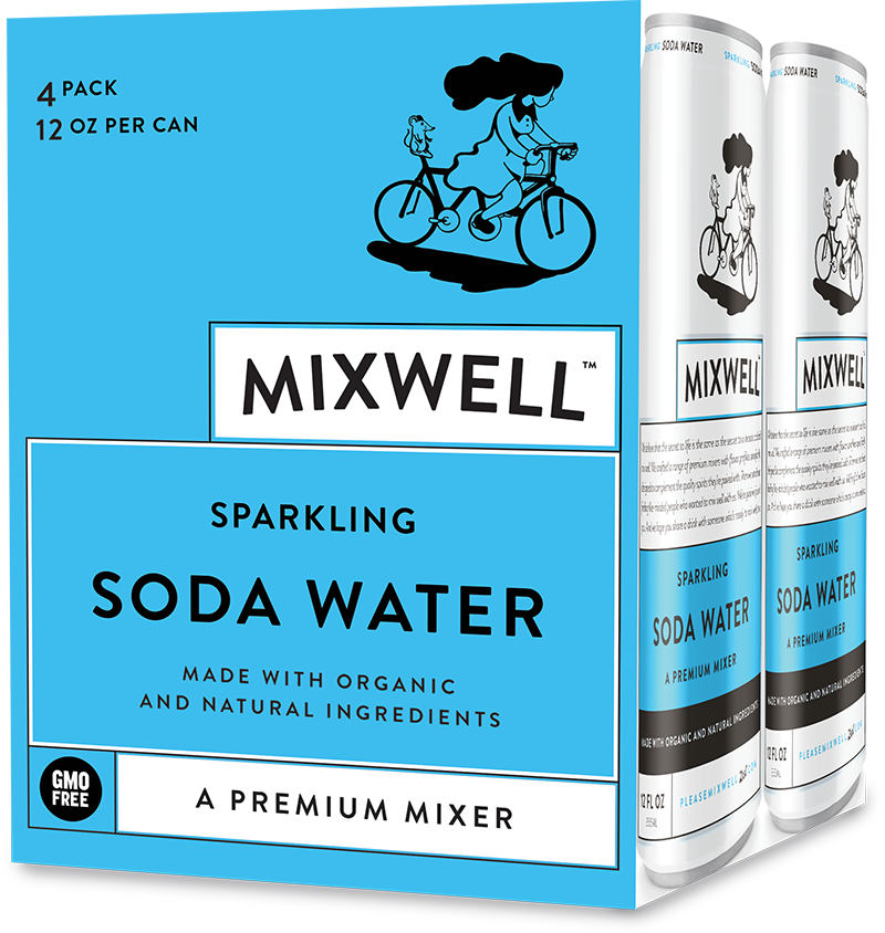 Mixwell 4 Pack Cans Soda Water